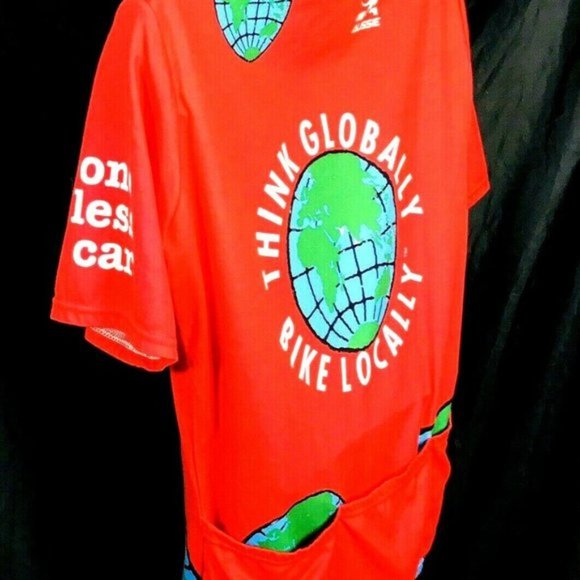Aussie Cycling Jersey XXL Red One Less Car 1/4 Zip - Picture 6 of 9
